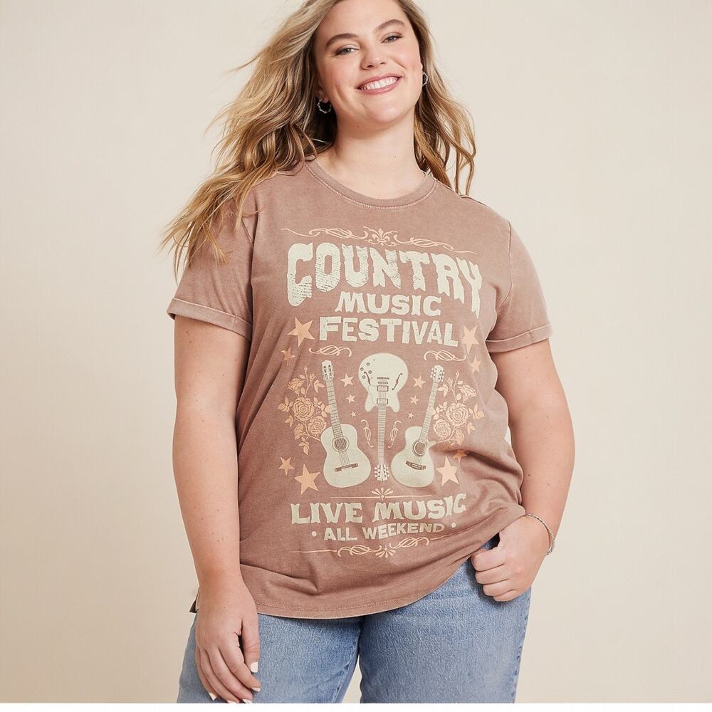 Country Music Festival T-shirt Maurices NWT Sz 1X Current Season Western Cowgirl - Picture 2 of 5